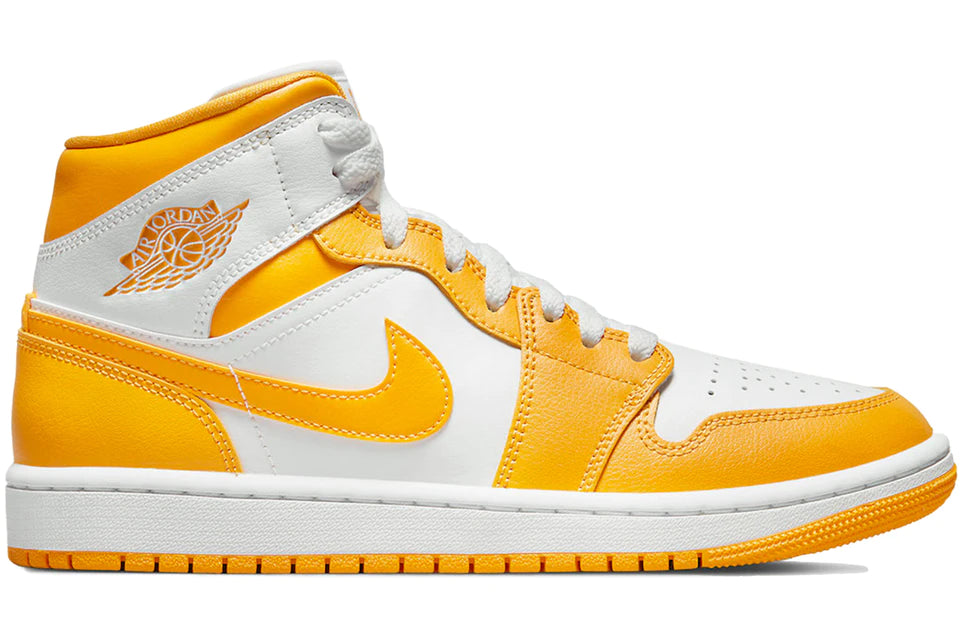 JORDAN 1 MID WHITE UNIVERSITY GOLD